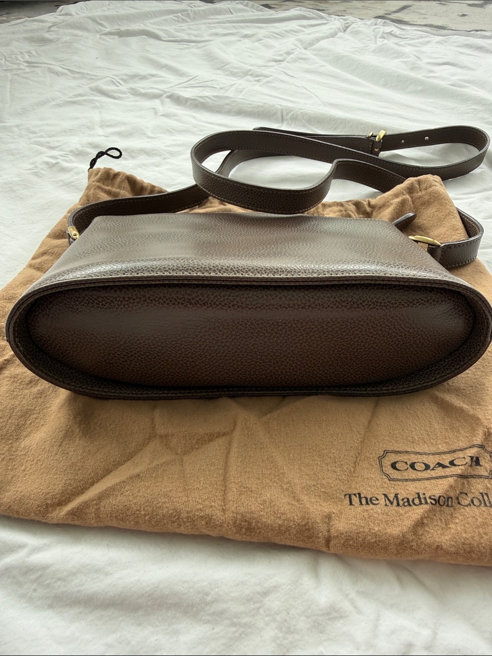 Coach Brown Pebbled Leather Crossbody Bag - Picture 2 of 4
